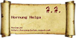 Hornung Helga névjegykártya